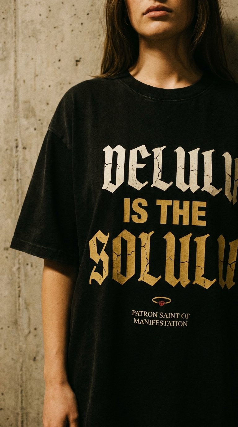 Delulu Is The Solulu Tee — Black