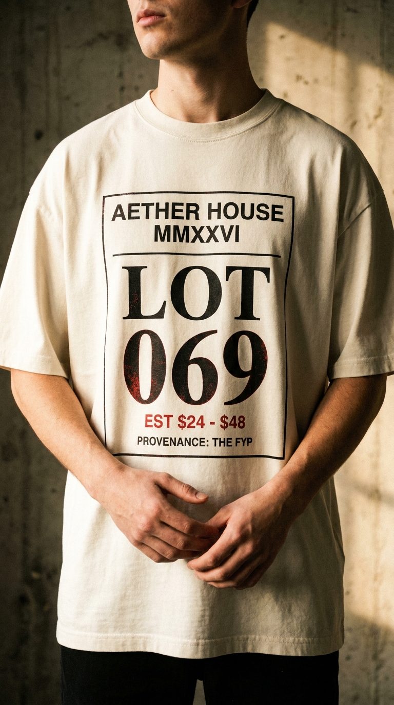 Lot 069 · Aether House Tee — Bone