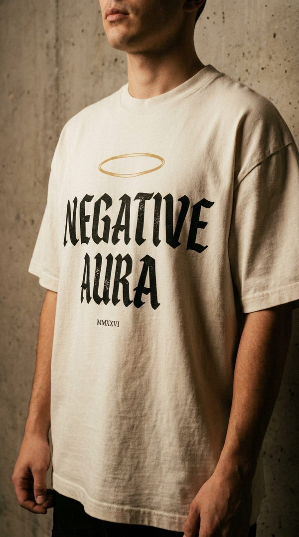 Negative Aura Tee — Bone