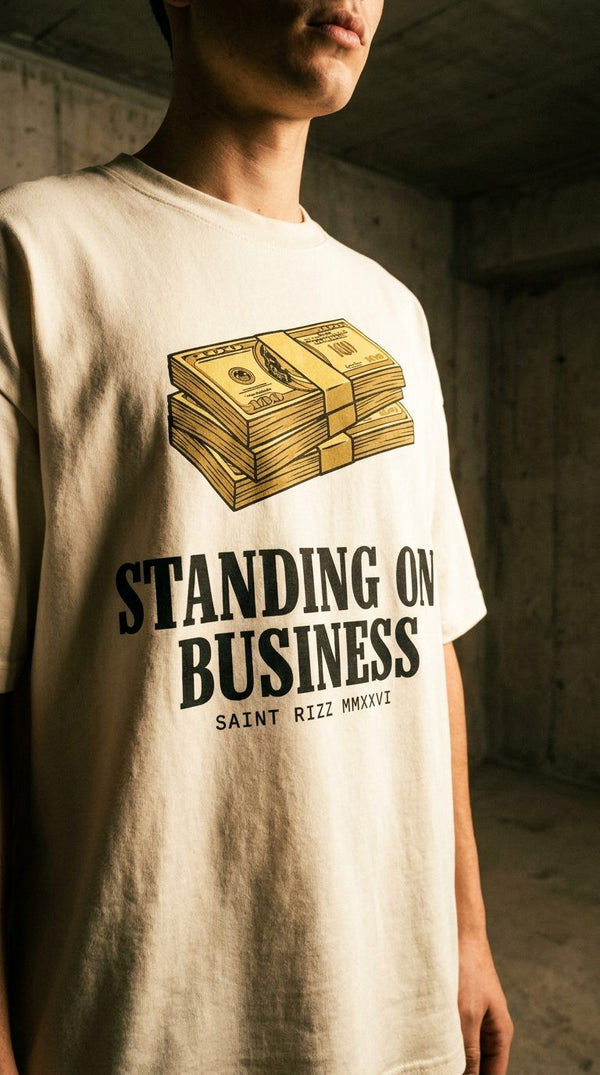 Standing On Business Tee — Bone