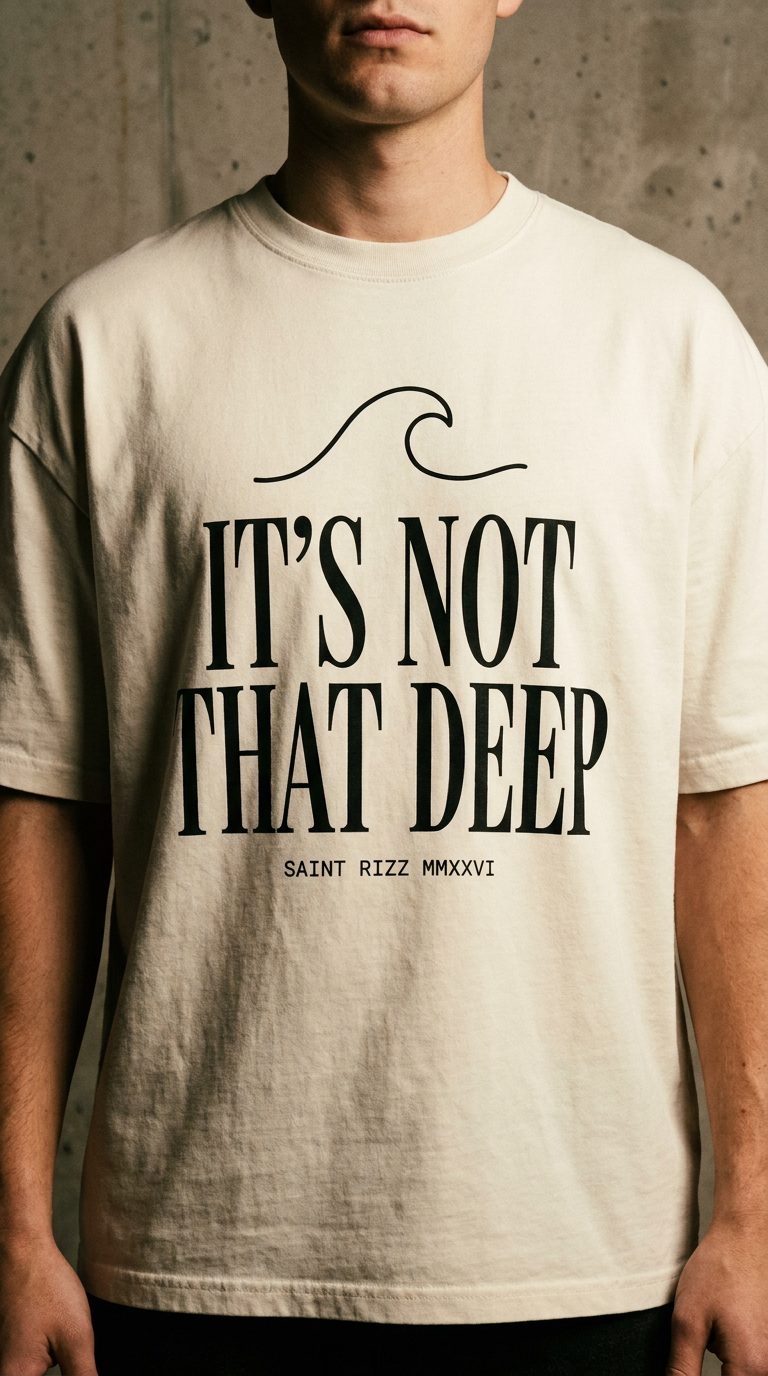 It's Not That Deep Tee — Bone