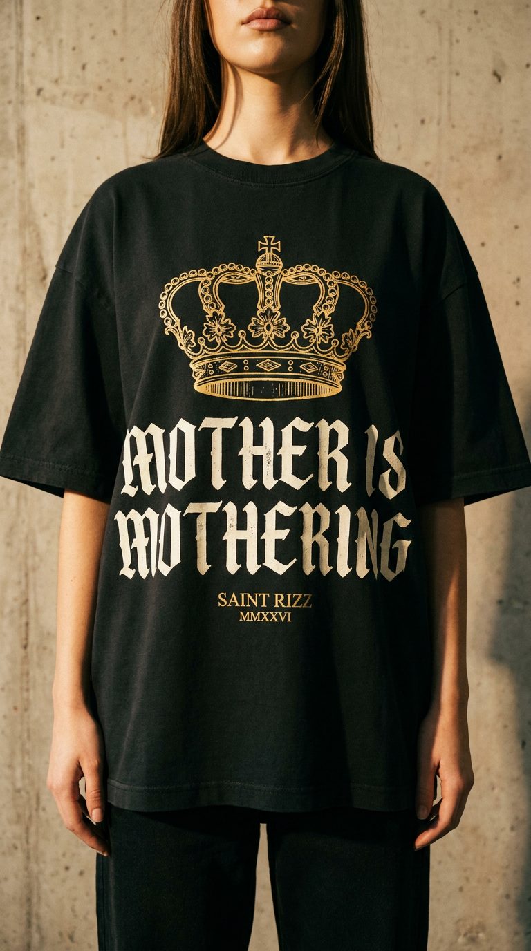 Mother Is Mothering Tee — Black