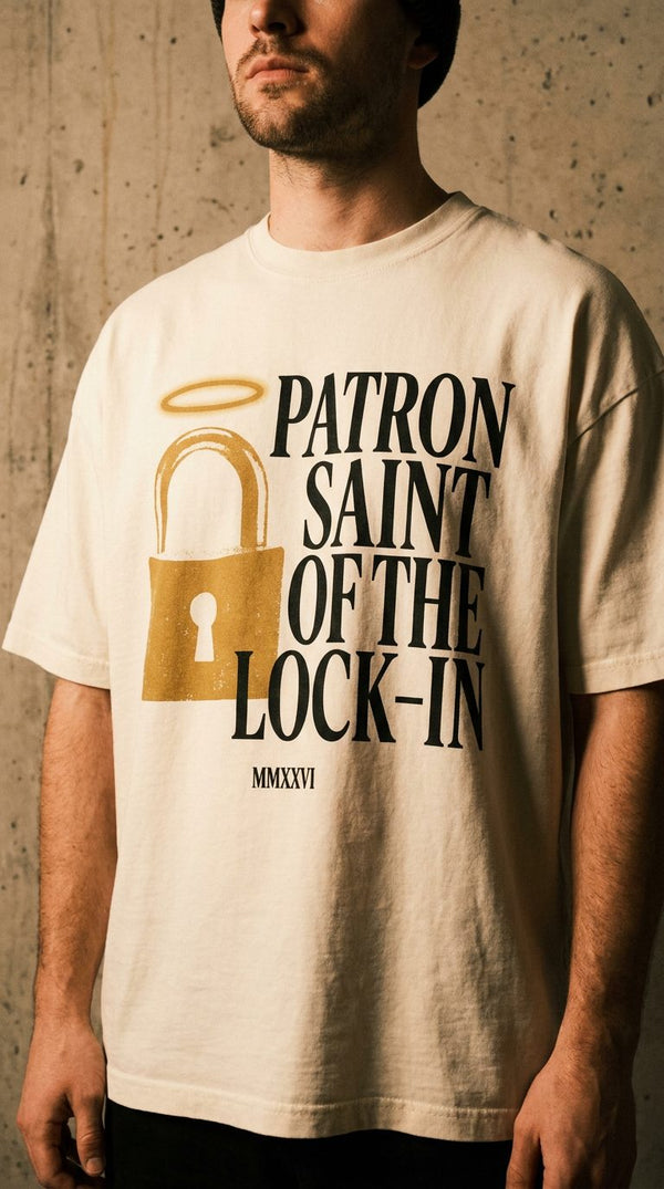 Patron Saint of the Lock-In Tee — Bone