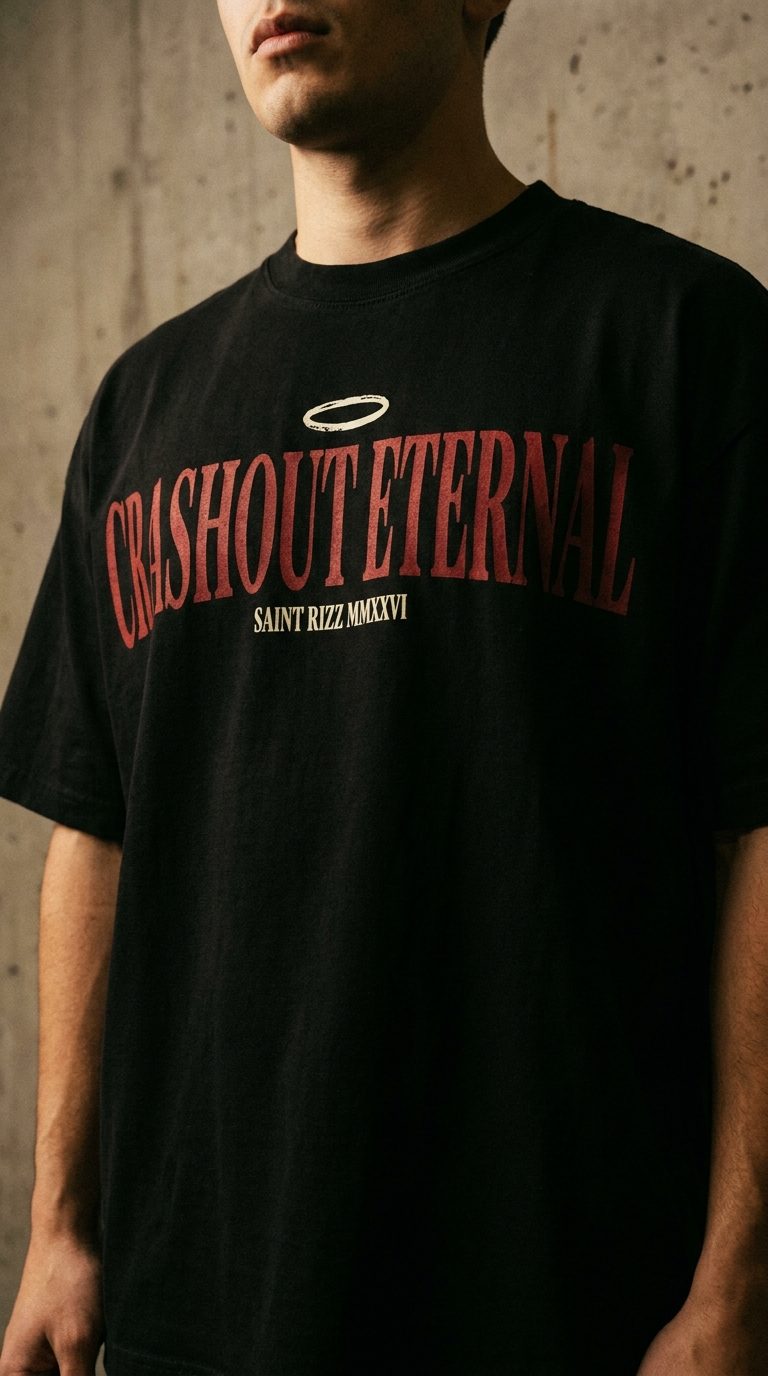 Crashout Eternal Tee — Black