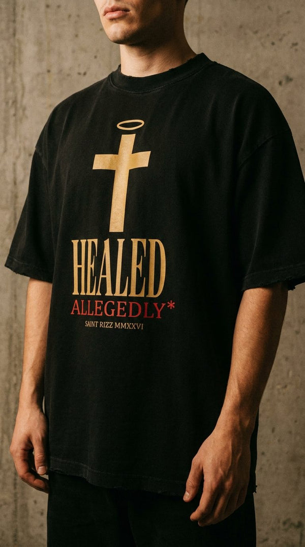 Healed · Allegedly Tee — Black