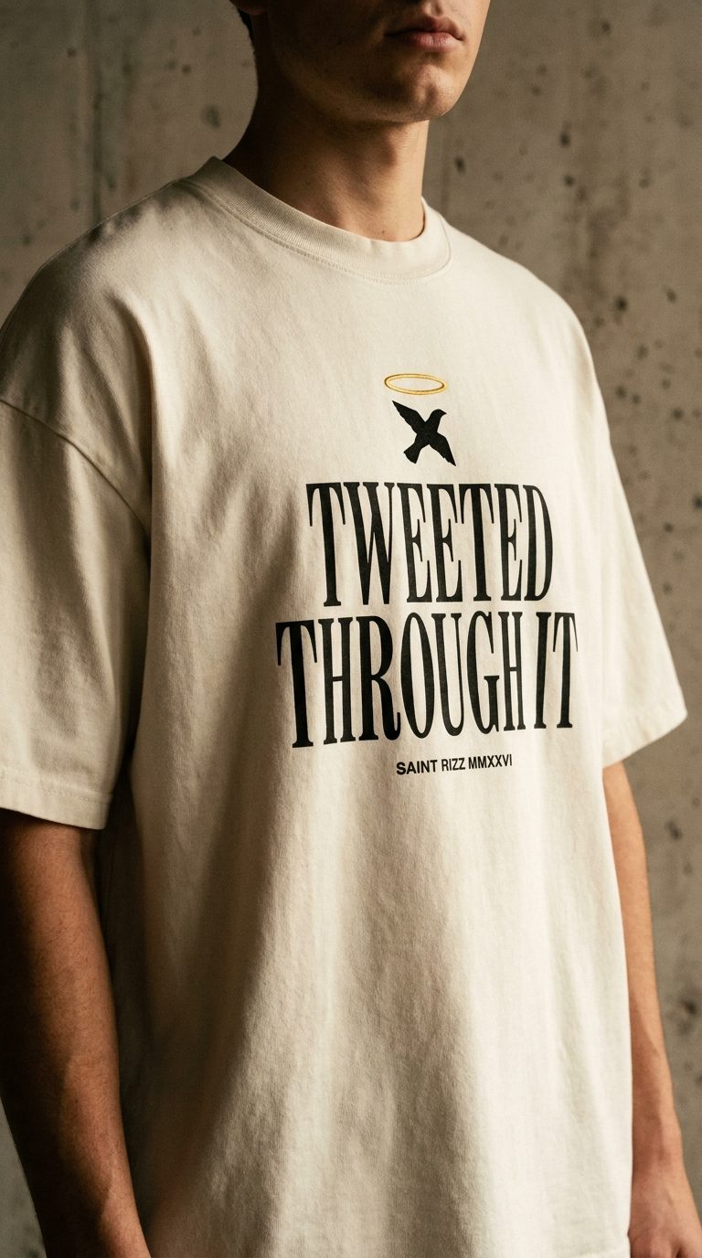 Tweeted Through It Tee — Bone