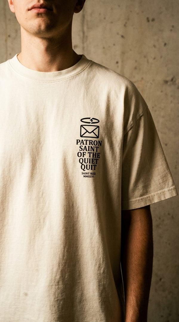 Patron Saint of the Quiet Quit Tee — Bone